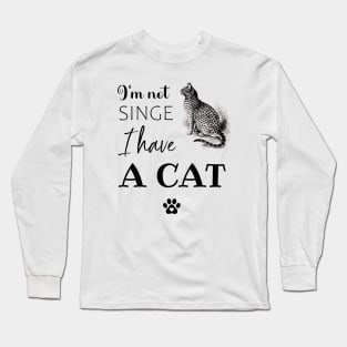 Cat Funny Text Long Sleeve T-Shirt
